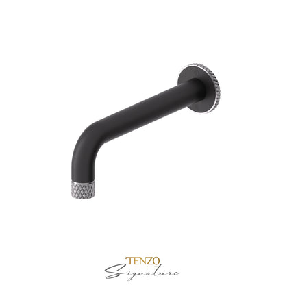 Tenzo Bellacio Wall Mount Tub Spout, Larger Knurled - BS-312-C