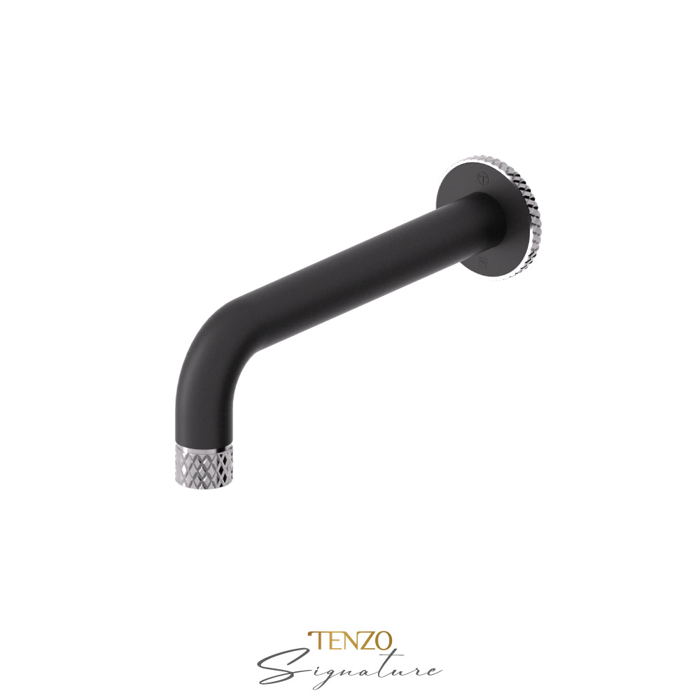 Tenzo Bellacio Wall Mount Tub Spout, Larger Knurled - BS-312-C