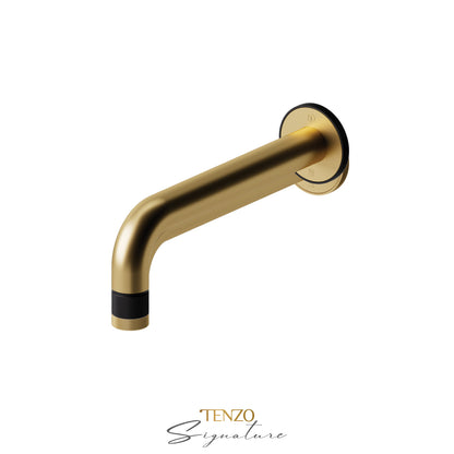 Tenzo Bellacio Wall Mount Tub Spout, Smaller Knurled - BS-312-F