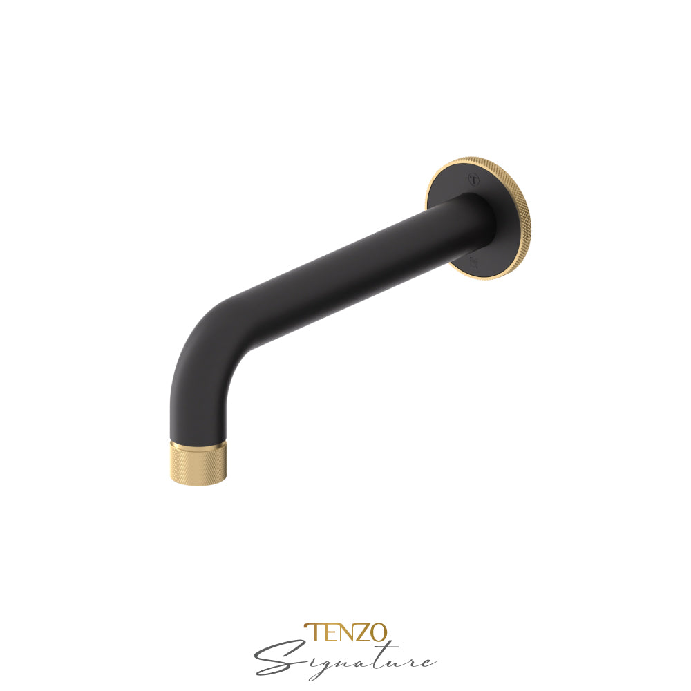 Tenzo Bellacio Wall Mount Tub Spout, Smaller Knurled - BS-312-F