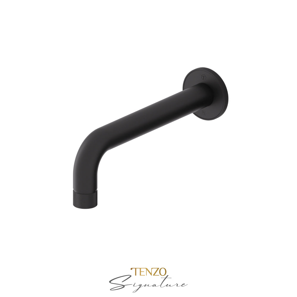 Tenzo Bellacio Wall Mount Tub Spout, Smaller Knurled - BS-312-F
