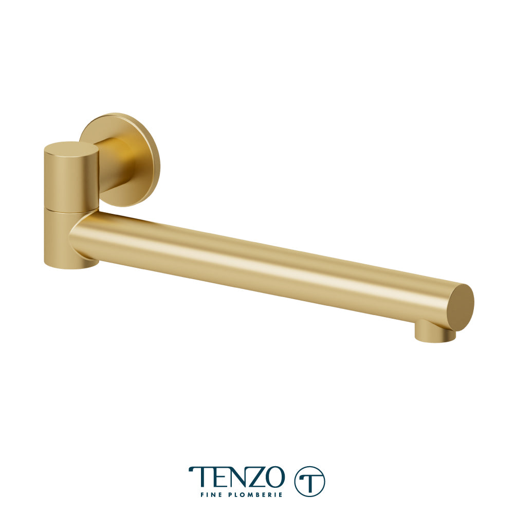 Tenzo Wall Mount Swivel Tub Spout, Round, 30 cm [12”] - BSS-303