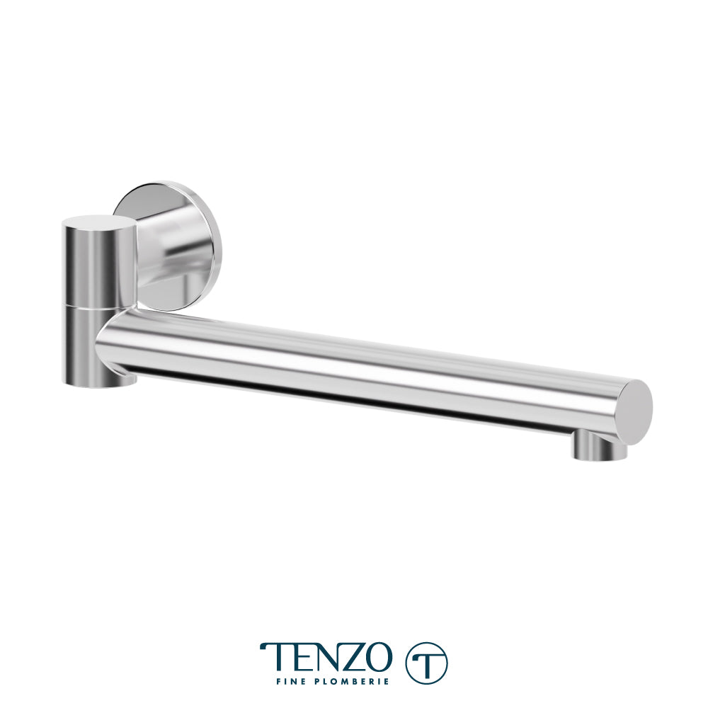 Tenzo Wall Mount Swivel Tub Spout, Round, 30 cm [12”] - BSS-303