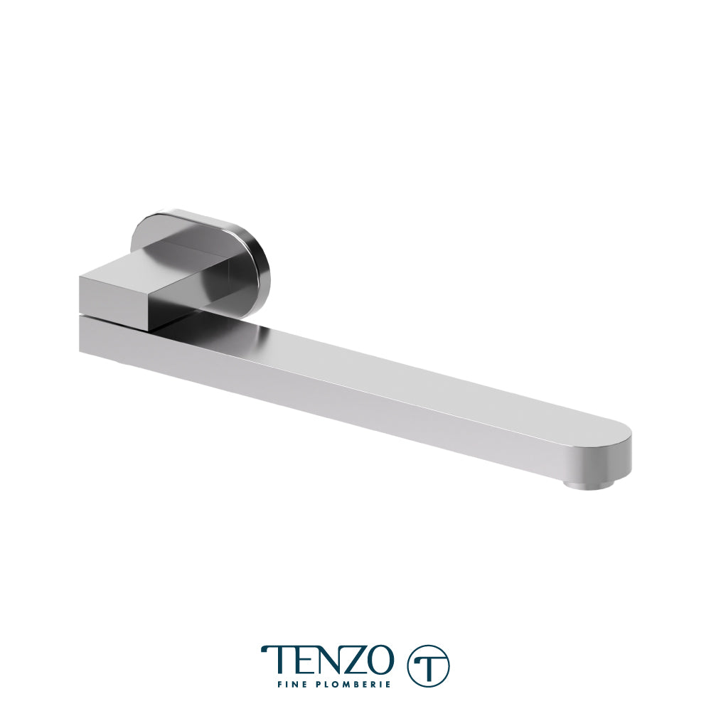 Tenzo Wall Mount Swivel Tub Spout, Flat, 30 cm [12”] - BSS-305