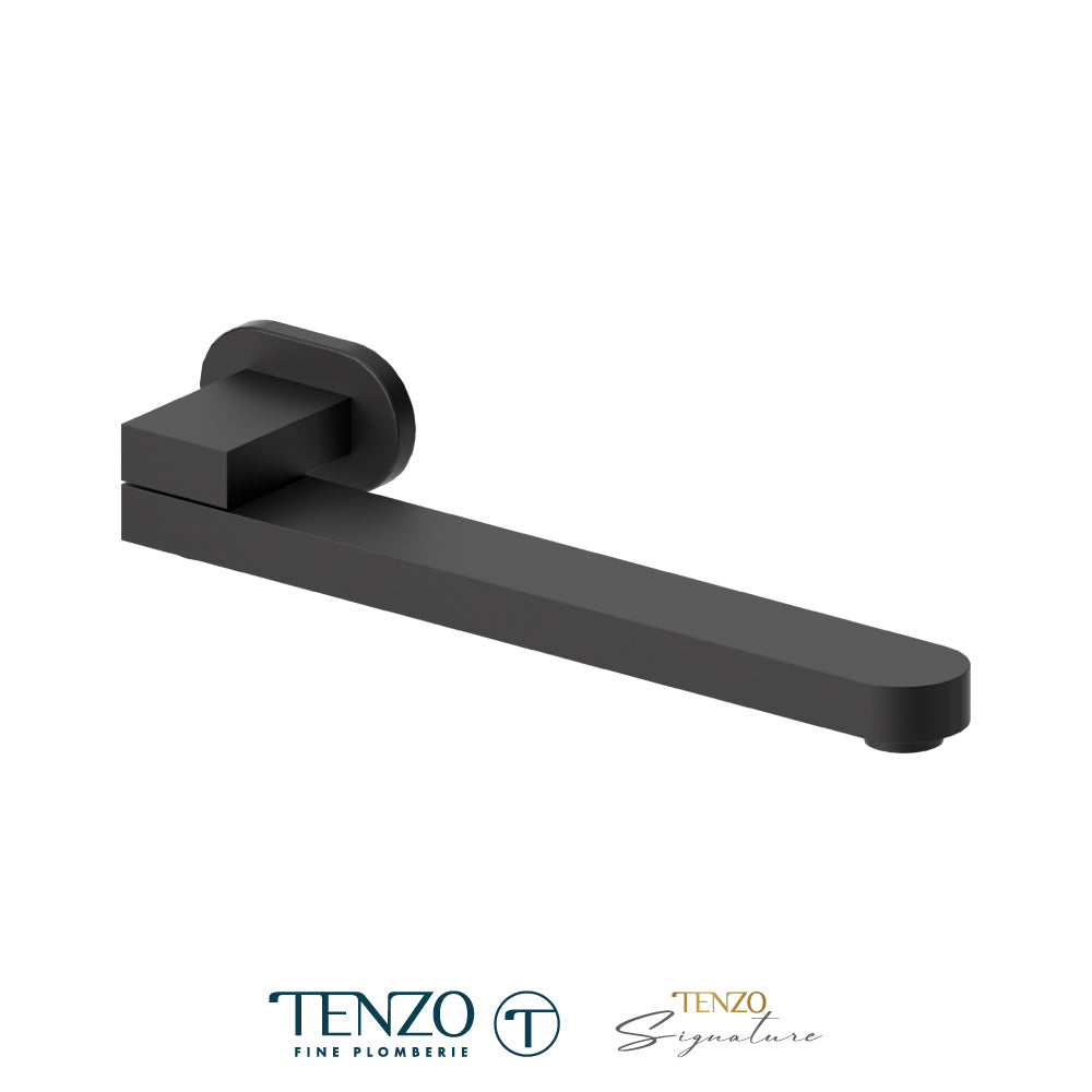 Tenzo Wall Mount Swivel Tub Spout, Flat, 30 cm [12”] - BSS-305