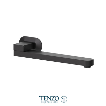 Tenzo Wall Mount Swivel Tub Spout, Flat With Squared Joint, 30 cm [12”] - BSS-314
