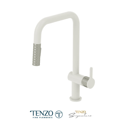 Tenzo Calozy Pull-Down Single-Handle Kitchen Faucet With U-Spout & 2-Function Sprayer - CA131