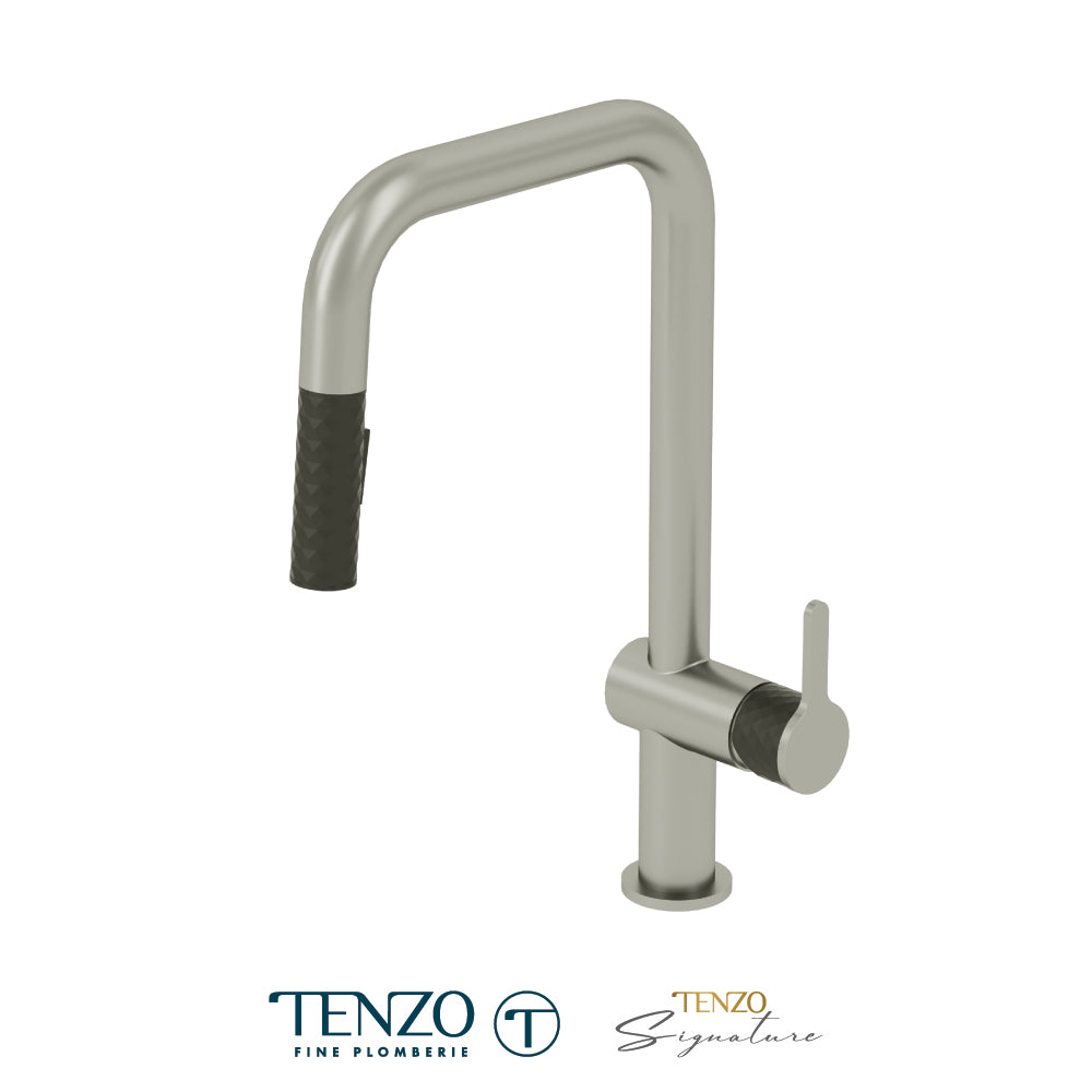 Tenzo Calozy Pull-Down Single-Handle Kitchen Faucet With U-Spout & 2-Function Sprayer - CA131