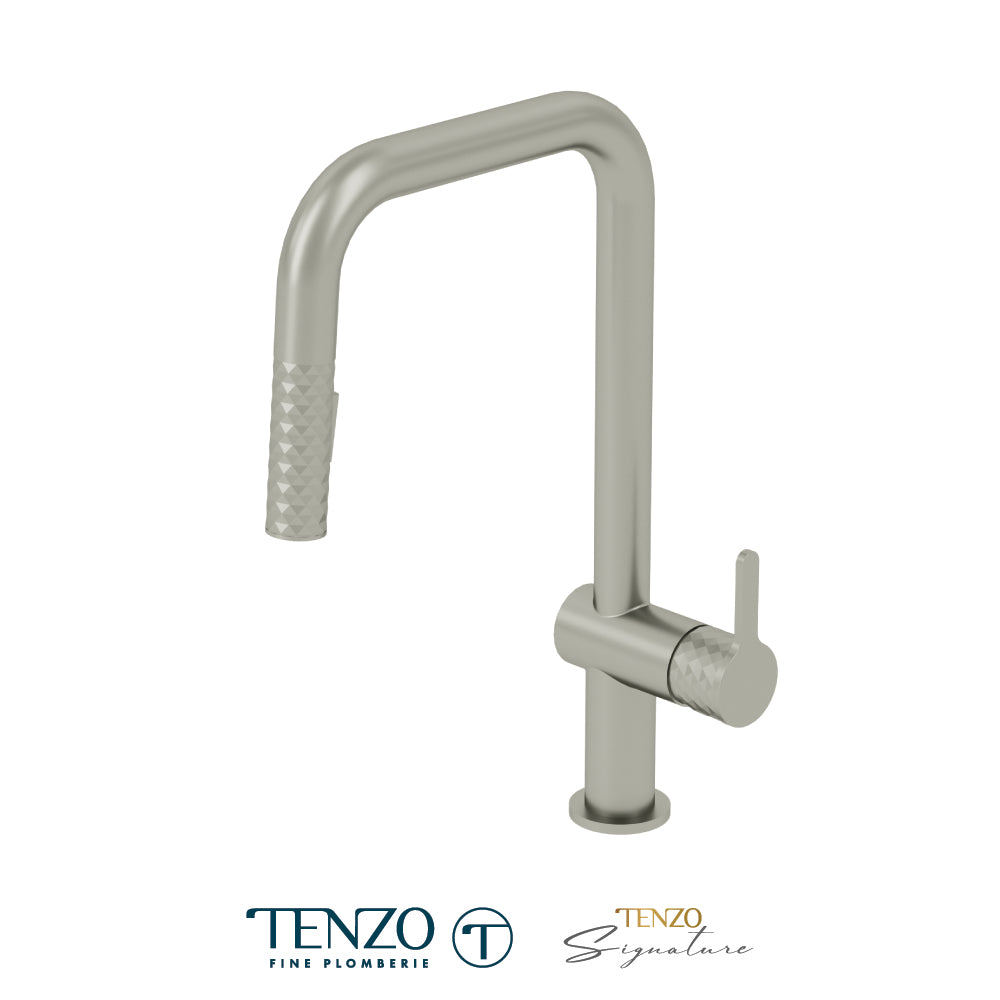 Tenzo Calozy Pull-Down Single-Handle Kitchen Faucet With U-Spout & 2-Function Sprayer - CA131