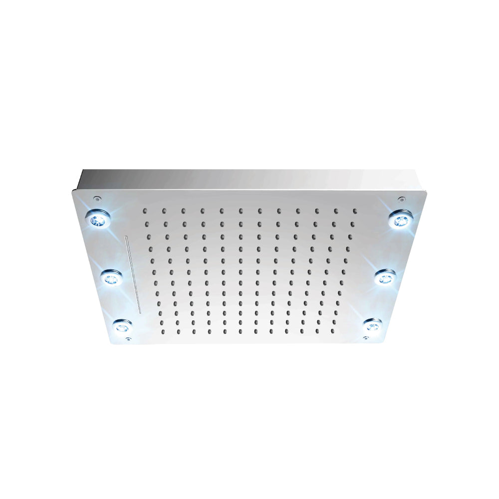 Tenzo Ceiling Shower Head With Waterfall & LED, 33 x 43 cm [13 x 17"] - CTS-1317LW