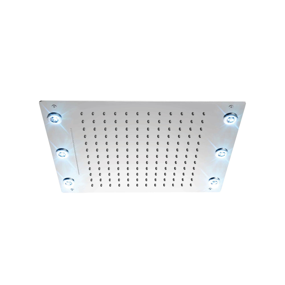 Tenzo Ceiling Shower Head With Waterfall & LED, 33 x 43 cm [13 x 17"] - CTS-1317LW
