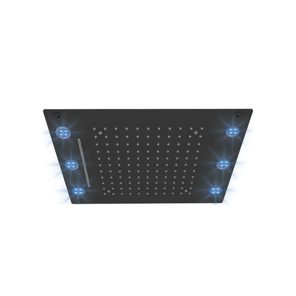 Tenzo Ceiling Shower Head With Waterfall & LED, 33 x 43 cm [13 x 17"] - CTS-1317LW