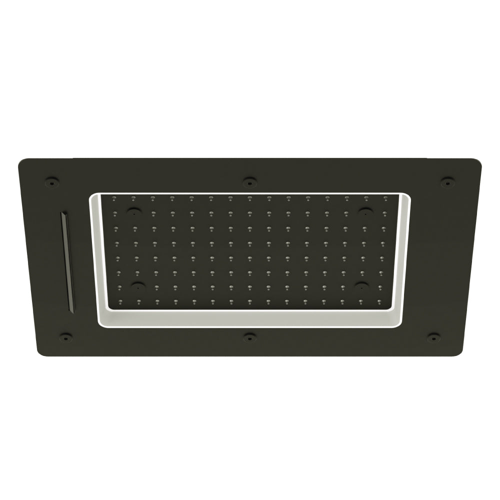 Tenzo Ceiling Shower Head With Waterfall, Mist & Chromotherapy LED, 40 x 60 cm [16 x 24"] - CTS-1624LWM