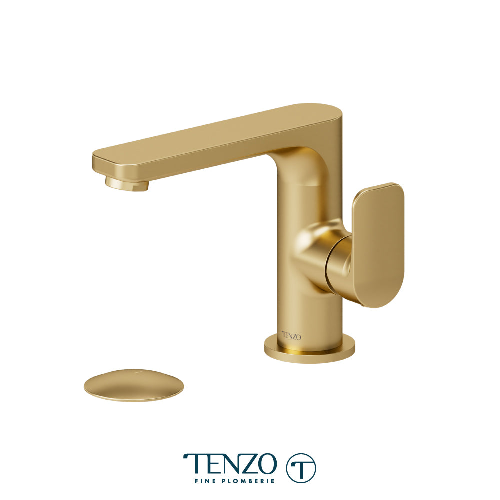 Tenzo Delano Side-Lever Single Hole Lavatory Faucet, Drain without Overflow - DE10-W