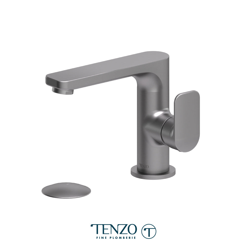 Tenzo Delano Side-Lever Single Hole Lavatory Faucet, Drain without Overflow - DE10-W