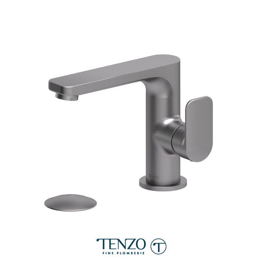 Tenzo Delano Side-Lever Single Hole Lavatory Faucet, Drain with Overflow - DE10-P
