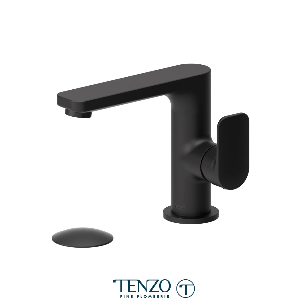 Tenzo Delano Side-Lever Single Hole Lavatory Faucet, Drain without Overflow - DE10-W