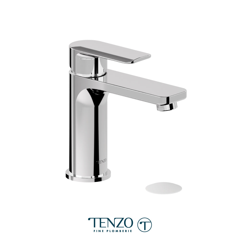 Tenzo Delano Top-Lever Single Hole Lavatory Faucet, Drain without Overflow - DE11-W