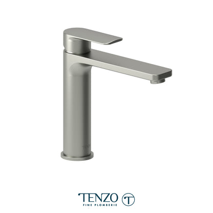 Tenzo Delano Top-Lever Mid-Height Single Hole Lavatory Faucet, Drain without Overflow - DE12M-W