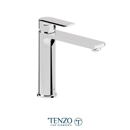 Tenzo Delano Top-Lever Mid-Height Single Hole Lavatory Faucet, Drain without Overflow - DE12M-W