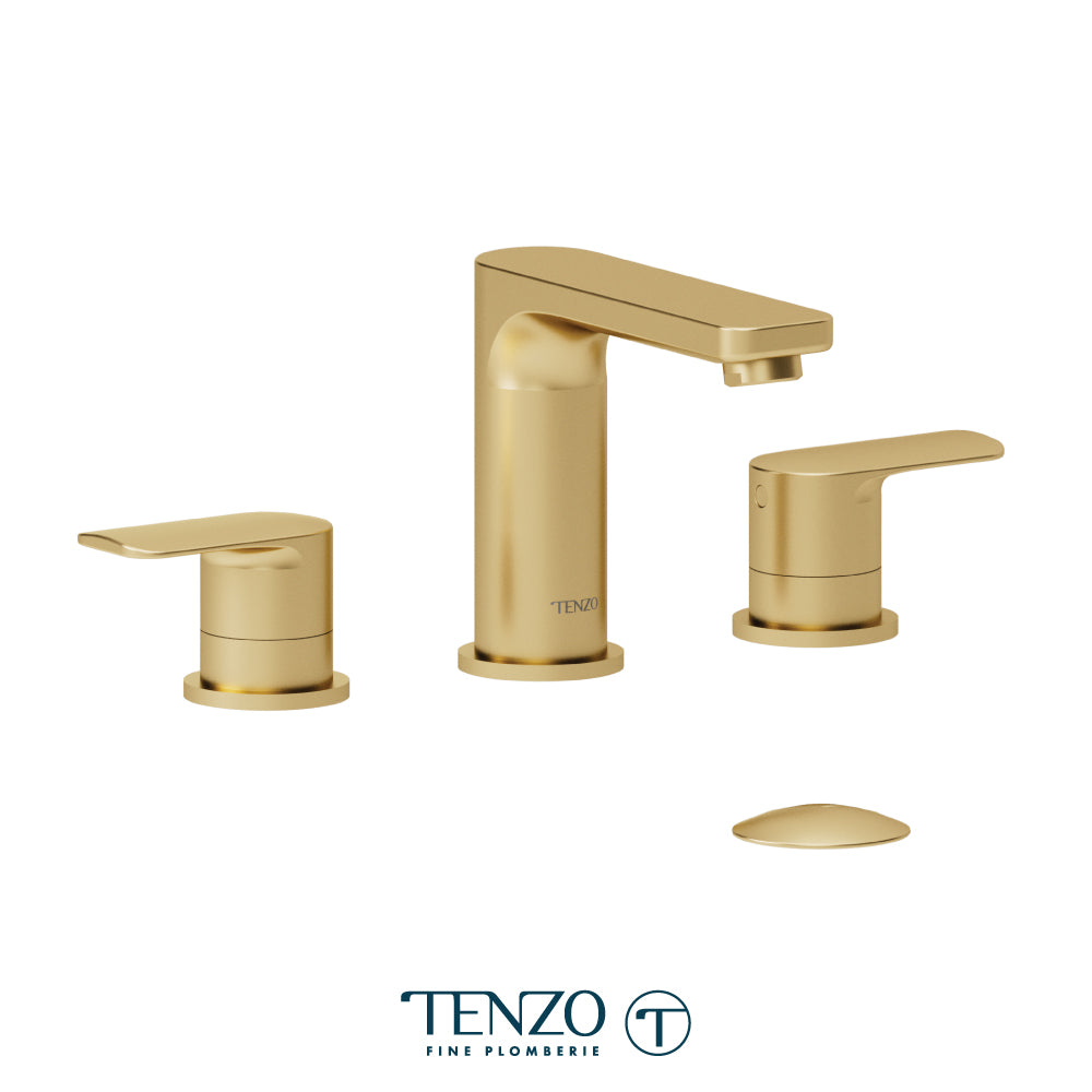 Tenzo Delano 8 Inch Widespread Lavatory Faucet, Drain without Overflow - DE13-W