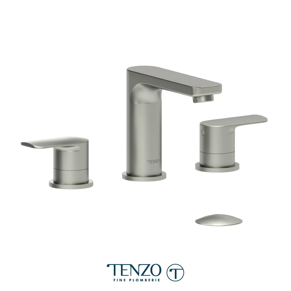Tenzo Delano 8 Inch Widespread Lavatory Faucet, Drain without Overflow - DE13-W