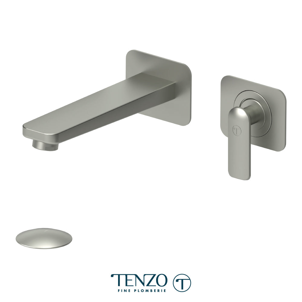 Tenzo Delano Wall Mount Lavatory Faucet, Drain without Overflow - DE14-W