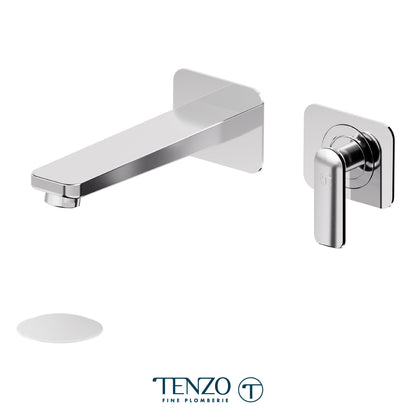 Tenzo Delano Wall Mount Lavatory Faucet, Drain without Overflow - DE14-W