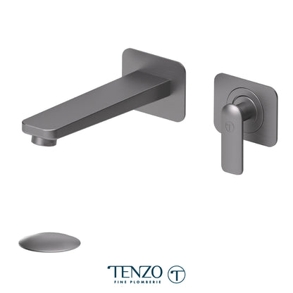 Tenzo Delano Wall Mount Lavatory Faucet, Drain without Overflow - DE14-W