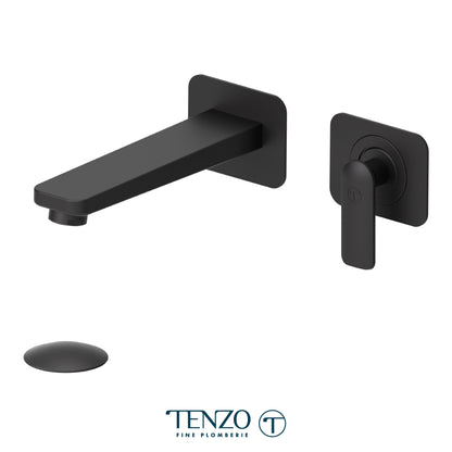 Tenzo Delano Wall Mount Lavatory Faucet, Drain without Overflow - DE14-W