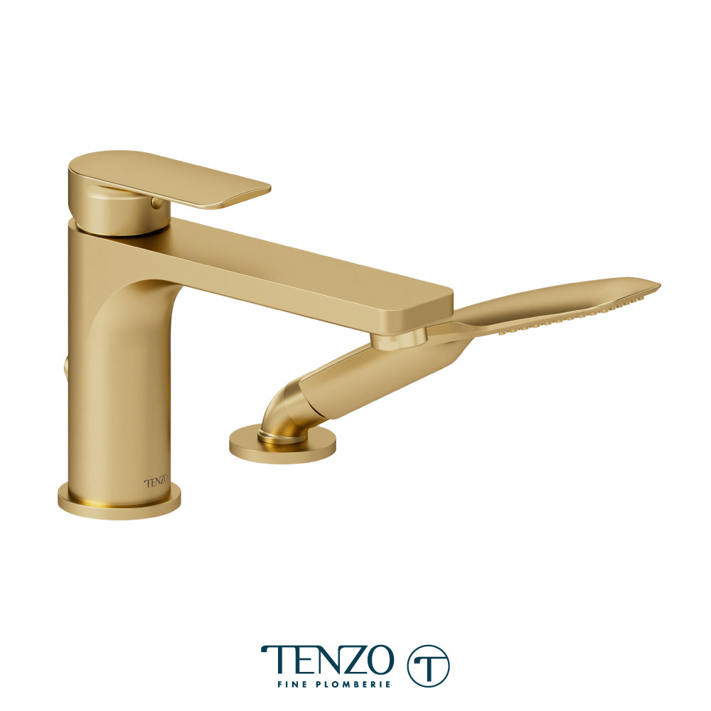 Tenzo Delano 2-Piece Deck Mount Tub Filler with Hand Shower - DE31