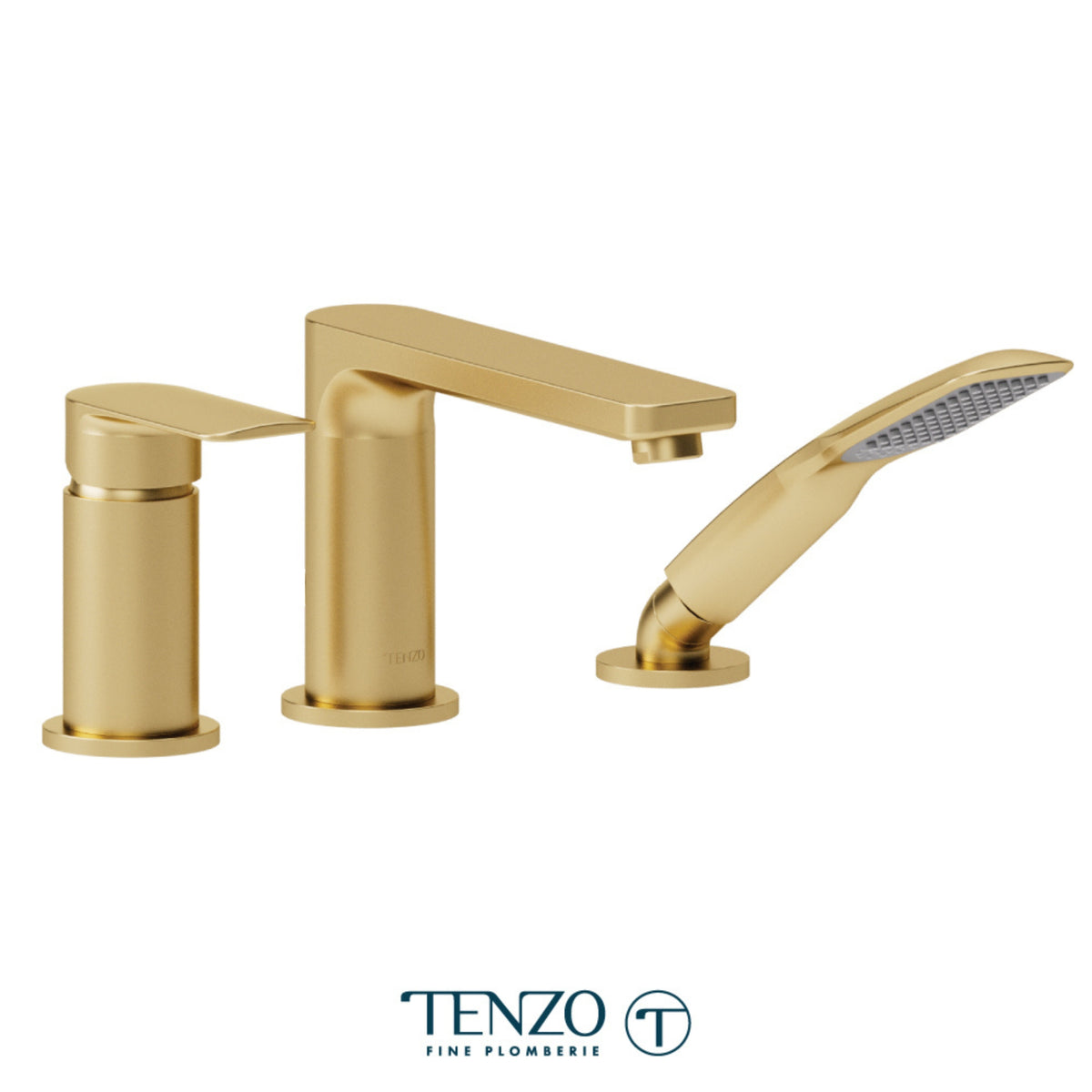 Tenzo Delano 3-Piece Deck Mount Tub Filler with Hand Shower - DE35-PB