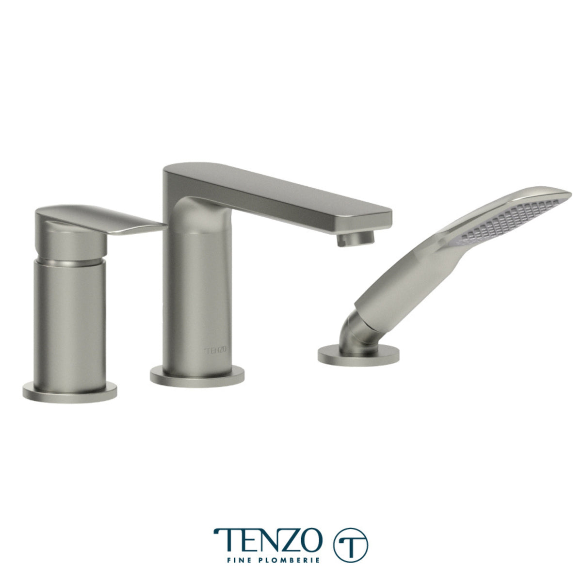 Tenzo Delano 3-Piece Deck Mount Tub Filler with Hand Shower - DE35-PB