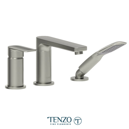 Tenzo Delano 3-Piece Deck Mount Tub Filler with Hand Shower - DE35-PB