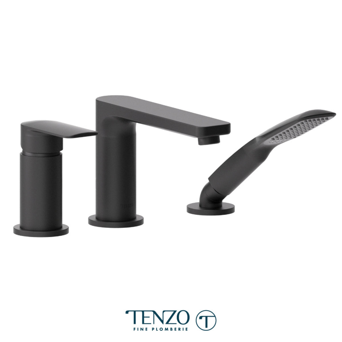 Tenzo Delano 3-Piece Deck Mount Tub Filler with Hand Shower - DE35-PB