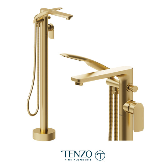 Tenzo Delano Freestanding Tub Filler Trim With Hand Shower - F-DE52