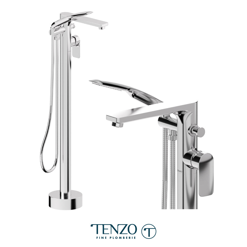 Tenzo Delano Freestanding Tub Filler with Hand Shower - DE52