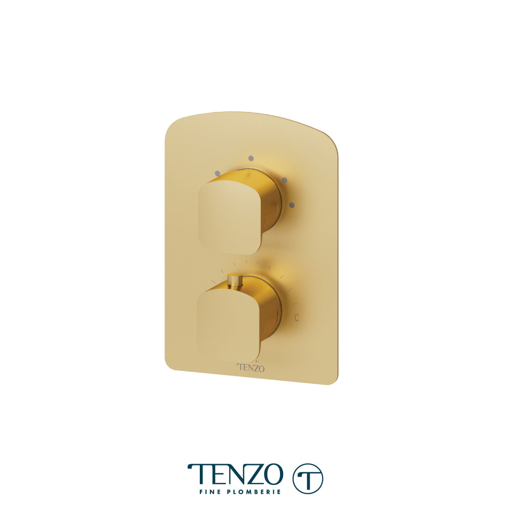 Tenzo Delano T-Box 3-Function Thermostatic Shower Valve, Rough & Trim - DET33