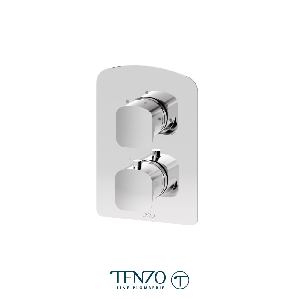Tenzo Delano T-Box 3-Function Thermostatic Shower Valve, Rough & Trim - DET33