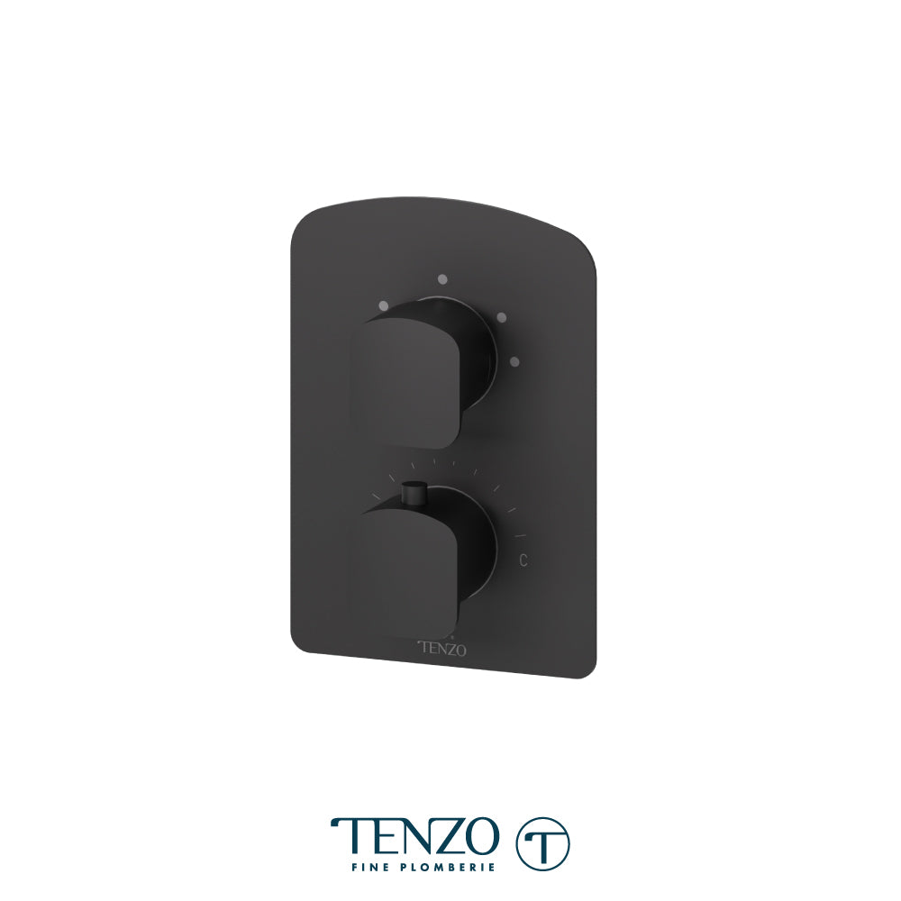 Tenzo Delano T-Box 3-Function Thermostatic Shower Valve, Rough & Trim - DET33