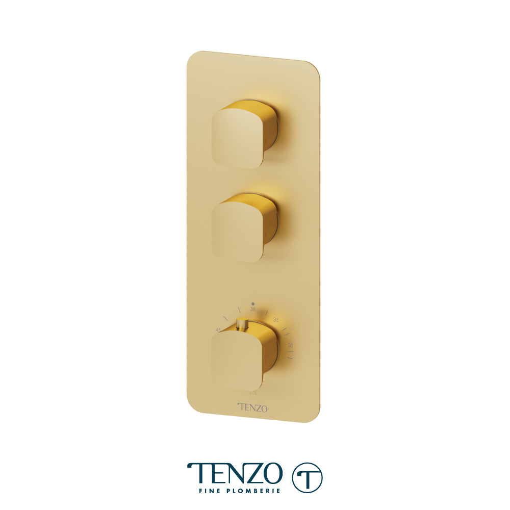 Tenzo Delano Extenza 2-Function Thermostatic High-Flow Shower Valve, Rough & Trim - DET42