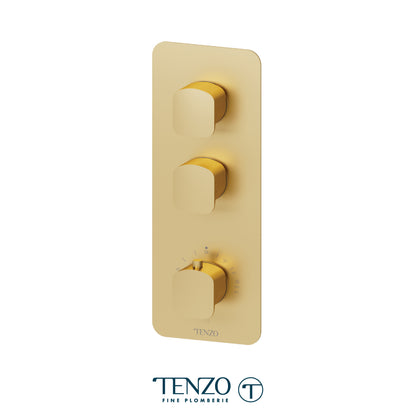 Tenzo Delano Extenza 2-Function Thermostatic High-Flow Shower Valve, Rough & Trim - DET42