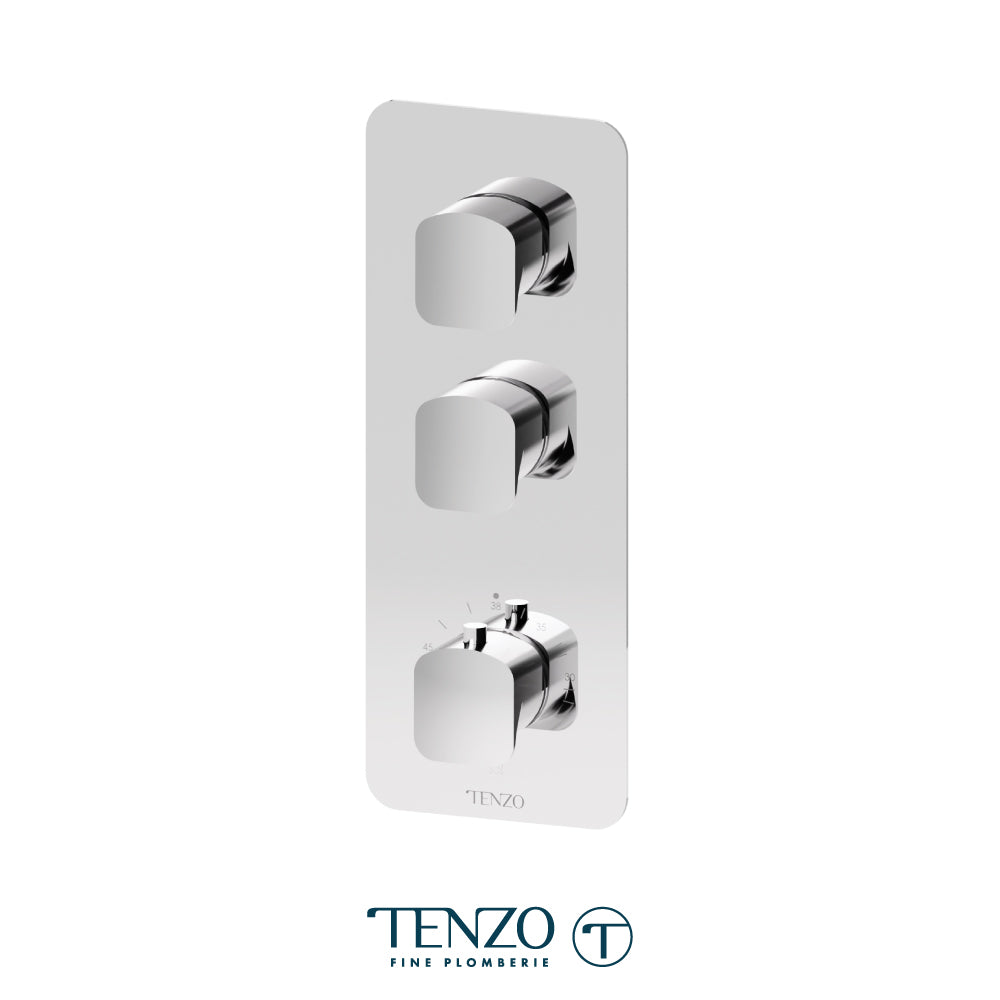 Tenzo Delano Extenza 2-Function Thermostatic High-Flow Shower Valve, Rough & Trim - DET42