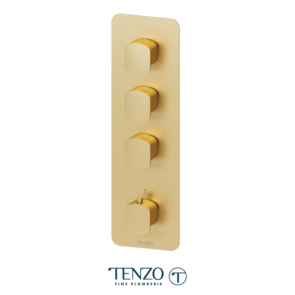 Tenzo Delano Extenza 3-Function Thermostatic High-Flow Shower Valve, Rough & Trim - DET43