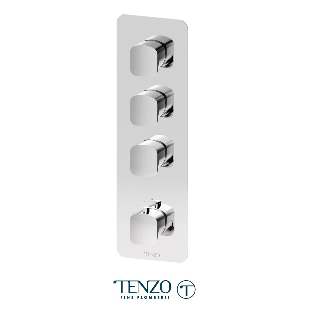 Tenzo Delano Extenza 3-Function Thermostatic High-Flow Shower Valve, Rough & Trim - DET43