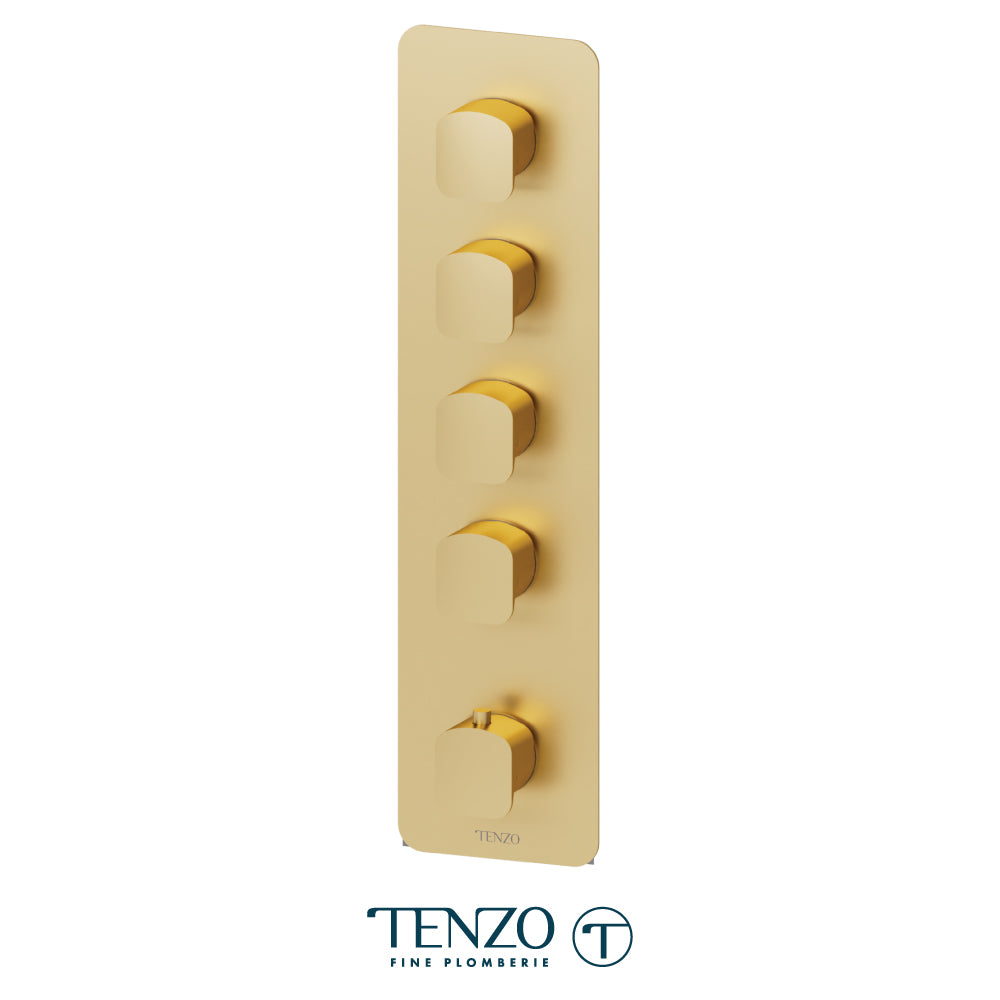 Tenzo Delano Extenza 4-Function Thermostatic High-Flow Shower Valve, Rough & Trim - DET44