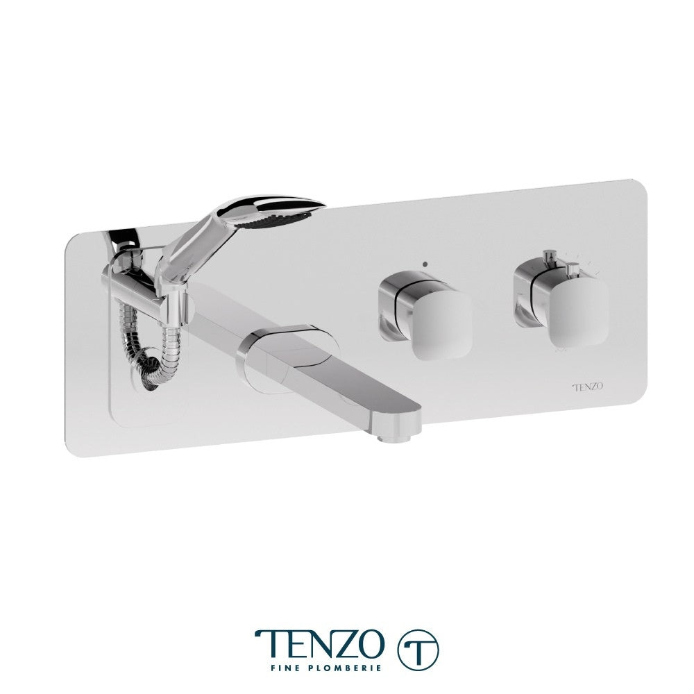Tenzo Delano DET73 wall mount tub filler chrome
