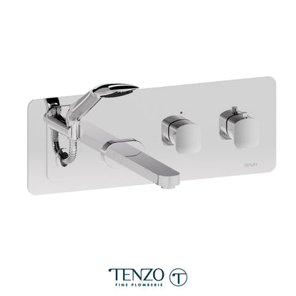 Tenzo Delano DET73 wall mount tub filler chrome