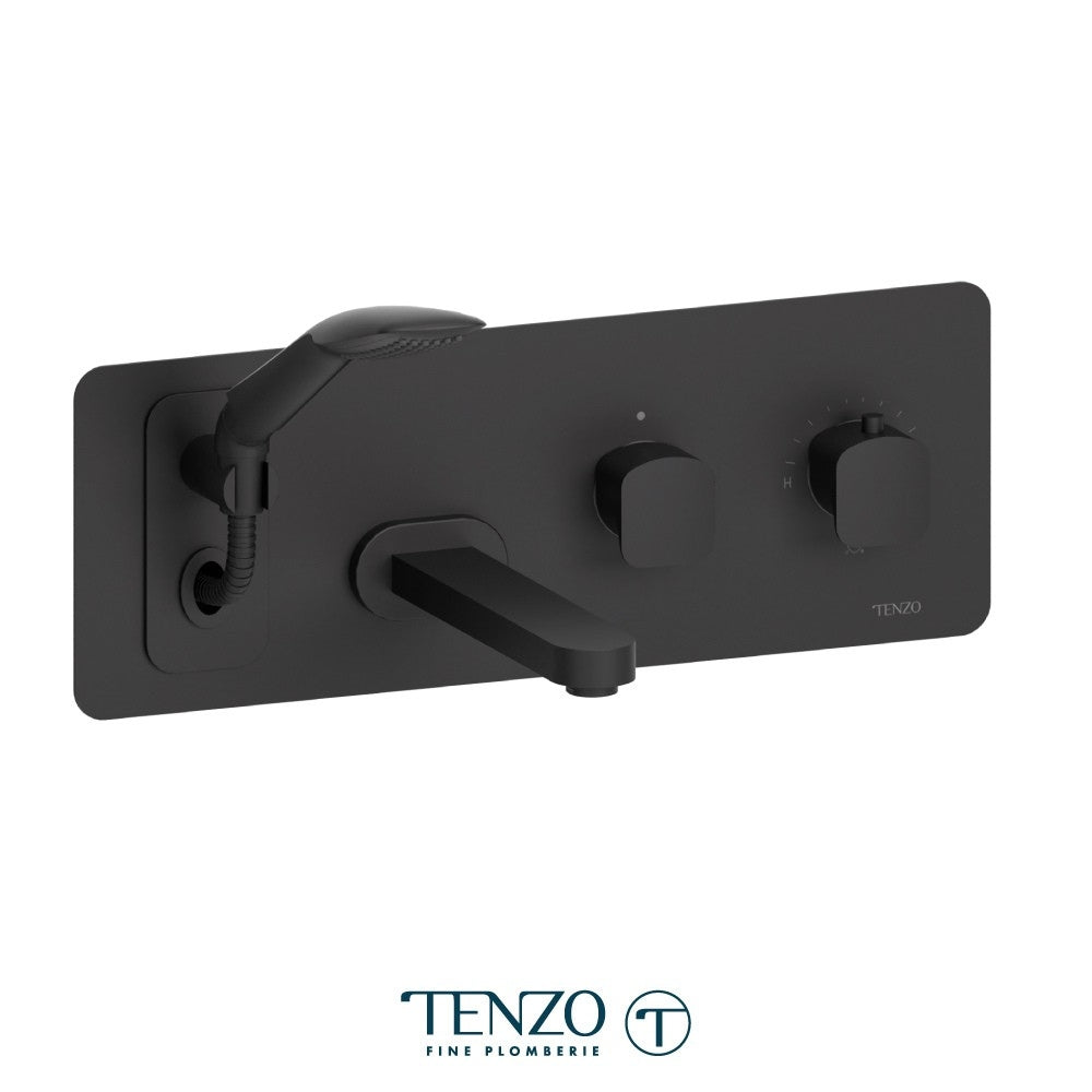 Tenzo Delano DET73 wall mount tub filler matte black
