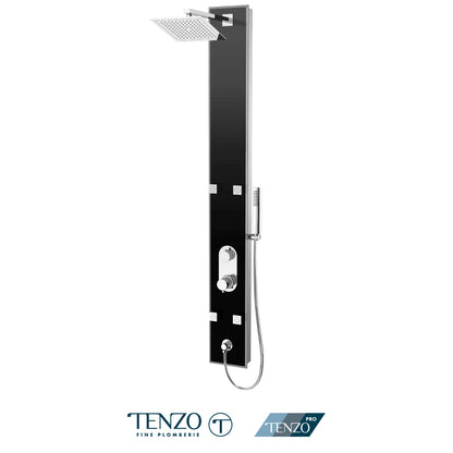 Tenzo Evolo 3-Function Pressure Balance Shower Column, Tempered Glass - ETZG-53